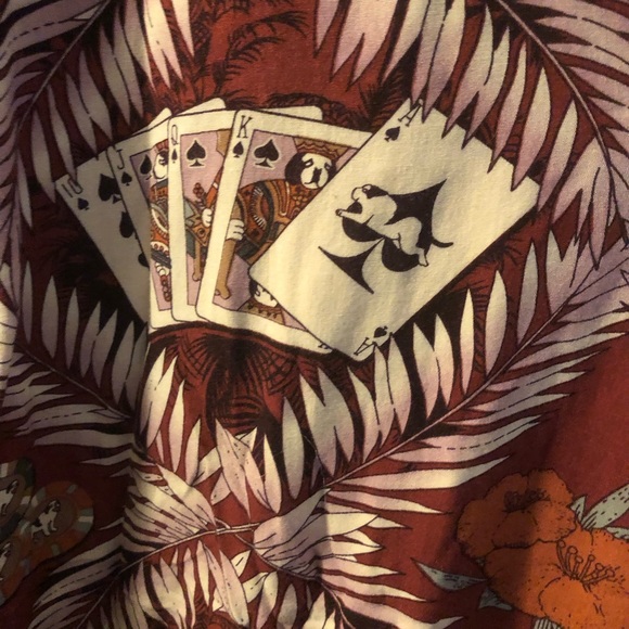 Vintage Big Dogs Hawaiian Shirt Big Dogs Play to Win Poker Hand Men’s XL - Picture 9 of 13